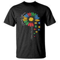Autism Awareness Celebrate Differences T Shirt Sunflower Puzzle Pieces