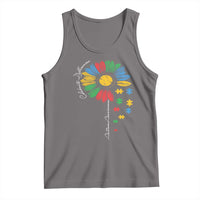 Autism Awareness Celebrate Differences Tank Top Sunflower Puzzle Pieces