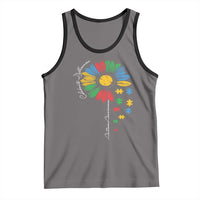 Autism Awareness Celebrate Differences Tank Top Sunflower Puzzle Pieces