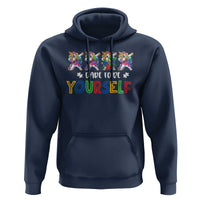 Funny Autism Awareness Dare To Be Yourself Hoodie Dabbing Unicorn