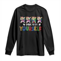 Funny Autism Awareness Dare To Be Yourself Long Sleeve Shirt Dabbing Unicorn