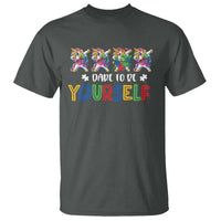 Funny Autism Awareness Dare To Be Yourself T Shirt Dabbing Unicorn