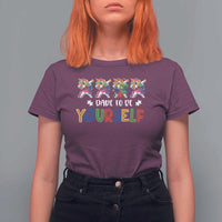 Funny Autism Awareness Dare To Be Yourself T Shirt For Women Dabbing Unicorn