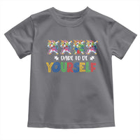 Funny Autism Awareness Dare To Be Yourself Toddler T Shirt Dabbing Unicorn