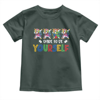 Funny Autism Awareness Dare To Be Yourself Toddler T Shirt Dabbing Unicorn