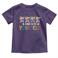 Funny Autism Awareness Dare To Be Yourself Toddler T Shirt Dabbing Unicorn