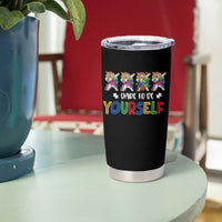 Funny Autism Awareness Dare To Be Yourself Tumbler Cup Dabbing Unicorn