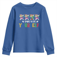 Funny Autism Awareness Dare To Be Yourself Youth Sweatshirt Dabbing Unicorn
