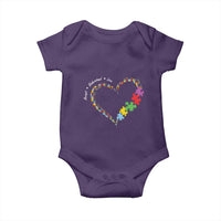 Autism Awareness Accept Understand Love Baby Onesie Love Heart Puzzle Pieces