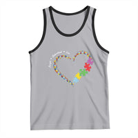 Autism Awareness Accept Understand Love Tank Top Love Heart Puzzle Pieces