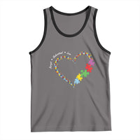 Autism Awareness Accept Understand Love Tank Top Love Heart Puzzle Pieces