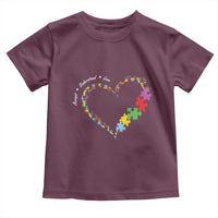 Autism Awareness Accept Understand Love Toddler T Shirt Love Heart Puzzle Pieces