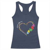 Autism Awareness Celebrate Differences Racerback Tank Top Love Heart Puzzle Pieces