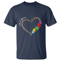 Autism Awareness Celebrate Differences T Shirt Love Heart Puzzle Pieces