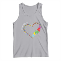 Autism Awareness Celebrate Differences Tank Top Love Heart Puzzle Pieces