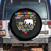 Autism Awareness Spare Tire Cover Non Verbal Doesn't Mean That I Have Nothing To Say Puzzle Bear