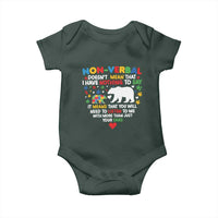 Autism Awareness Baby Onesie Non Verbal Doesn't Mean That I Have Nothing To Say Puzzle Bear