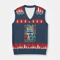 I May Be Non Verbal But My Mama Ain't Remember That V-Neck Knit Sweater Vest Autism Awareness Mom