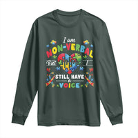 I Am Non Verbal But I Still Have A Voice Autism Awareness Long Sleeve Shirt Heart Puzzle