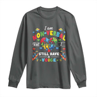 I Am Non Verbal But I Still Have A Voice Autism Awareness Long Sleeve Shirt Heart Puzzle