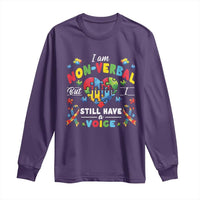 I Am Non Verbal But I Still Have A Voice Autism Awareness Long Sleeve Shirt Heart Puzzle