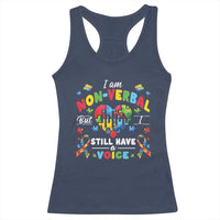 I Am Non Verbal But I Still Have A Voice Autism Awareness Racerback Tank Top Heart Puzzle