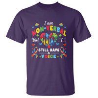 I Am Non Verbal But I Still Have A Voice Autism Awareness T Shirt Heart Puzzle