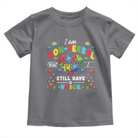 I Am Non Verbal But I Still Have A Voice Autism Awareness Toddler T Shirt Heart Puzzle