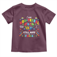 I Am Non Verbal But I Still Have A Voice Autism Awareness Toddler T Shirt Heart Puzzle