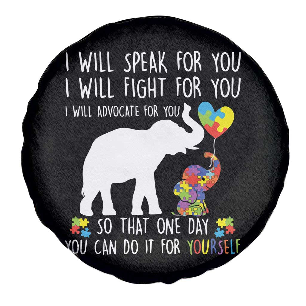 Autism Awareness Mom Spare Tire Cover I Will Speak Fight Advocate For You So That You Can Do It For Yourself