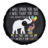 Autism Awareness Mom Spare Tire Cover I Will Speak Fight Advocate For You So That You Can Do It For Yourself