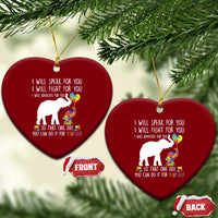 Autism Awareness Mom Ceramic Ornament I Will Speak Fight Advocate For You So That You Can Do It For Yourself