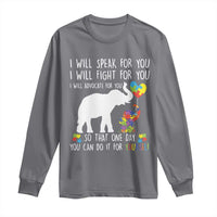 Autism Awareness Mom Long Sleeve Shirt I Will Speak Fight Advocate For You So That You Can Do It For Yourself