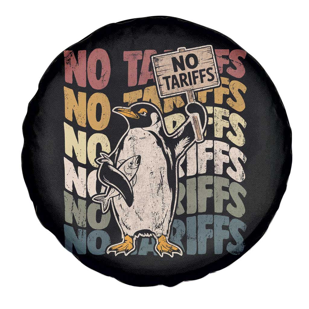 Funny Resist Penguins Spare Tire Cover No Tariffs On Penguin