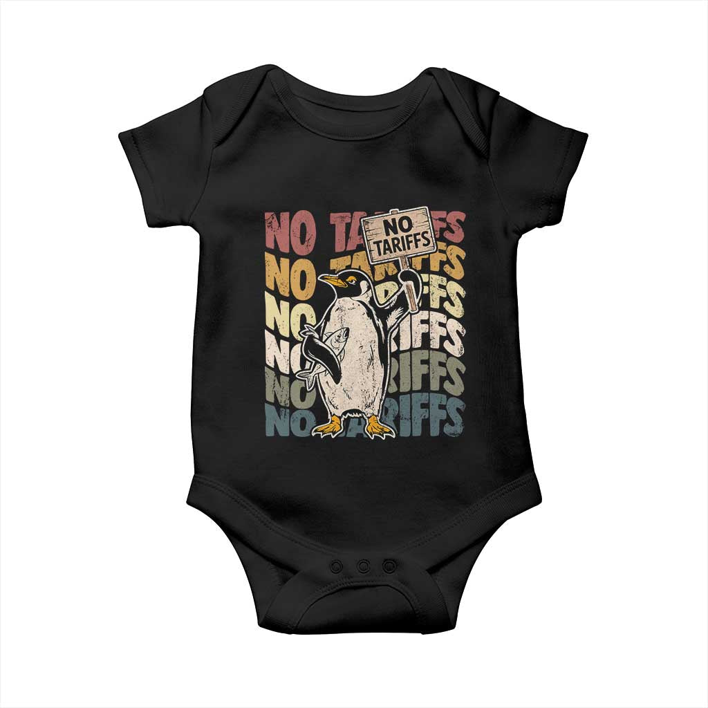 Funny Resist Penguins Baby Onesie No Tariffs On Penguin