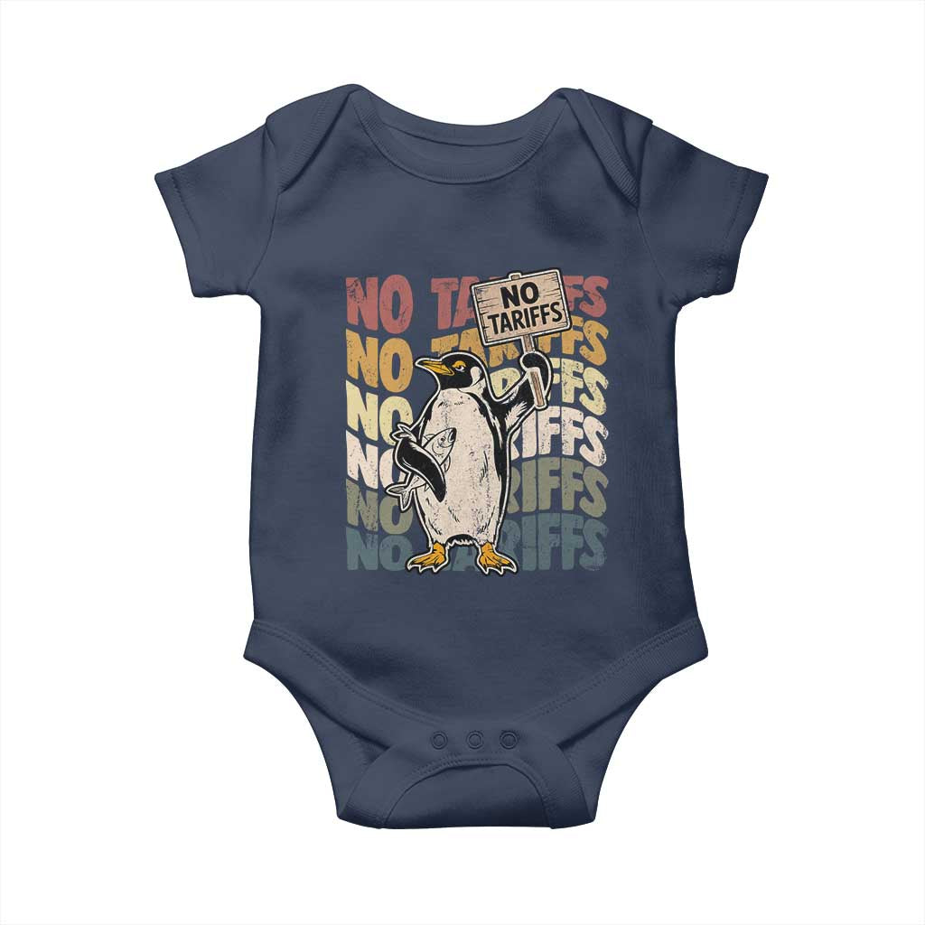 Funny Resist Penguins Baby Onesie No Tariffs On Penguin