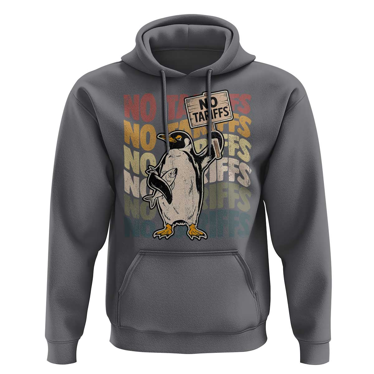 Funny Resist Penguins Hoodie No Tariffs On Penguin