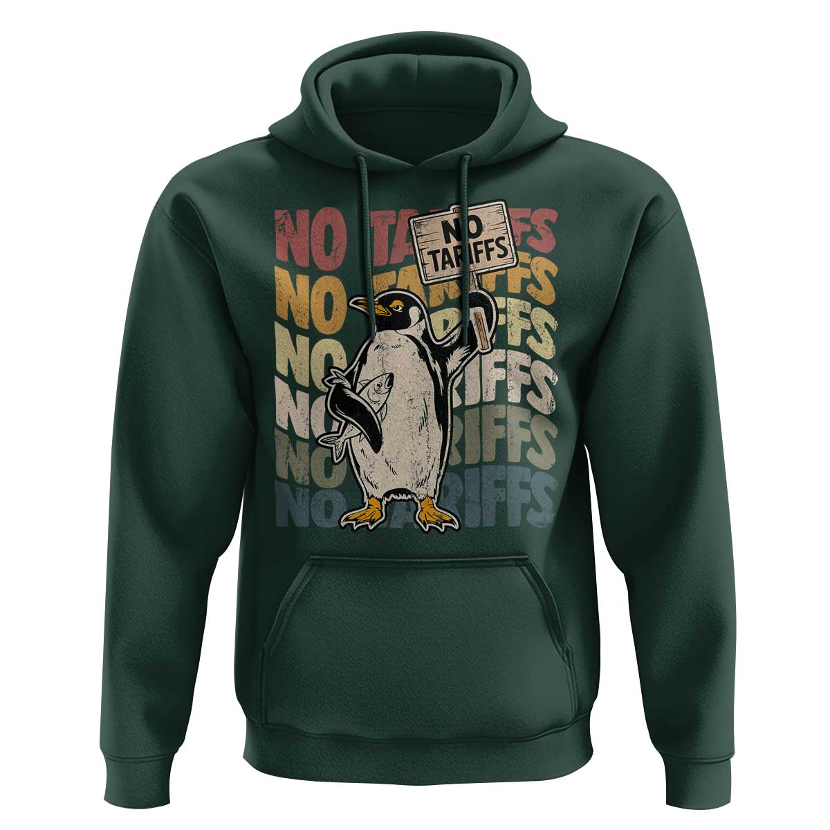 Funny Resist Penguins Hoodie No Tariffs On Penguin