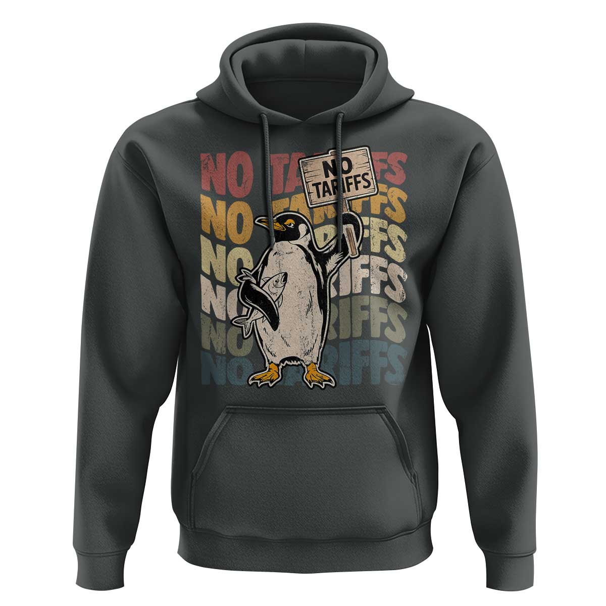 Funny Resist Penguins Hoodie No Tariffs On Penguin