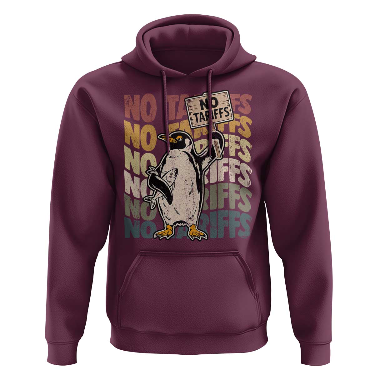 Funny Resist Penguins Hoodie No Tariffs On Penguin