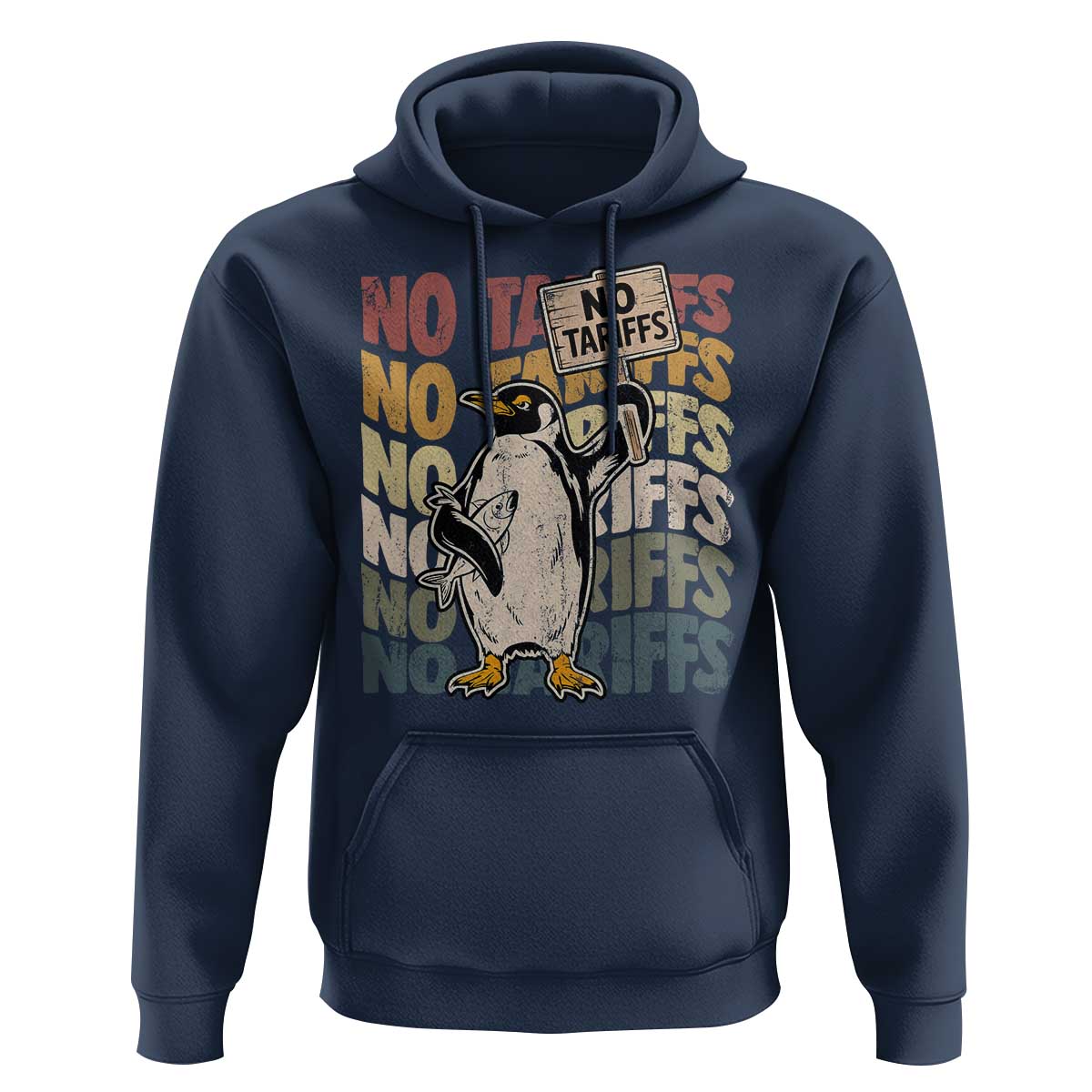 Funny Resist Penguins Hoodie No Tariffs On Penguin