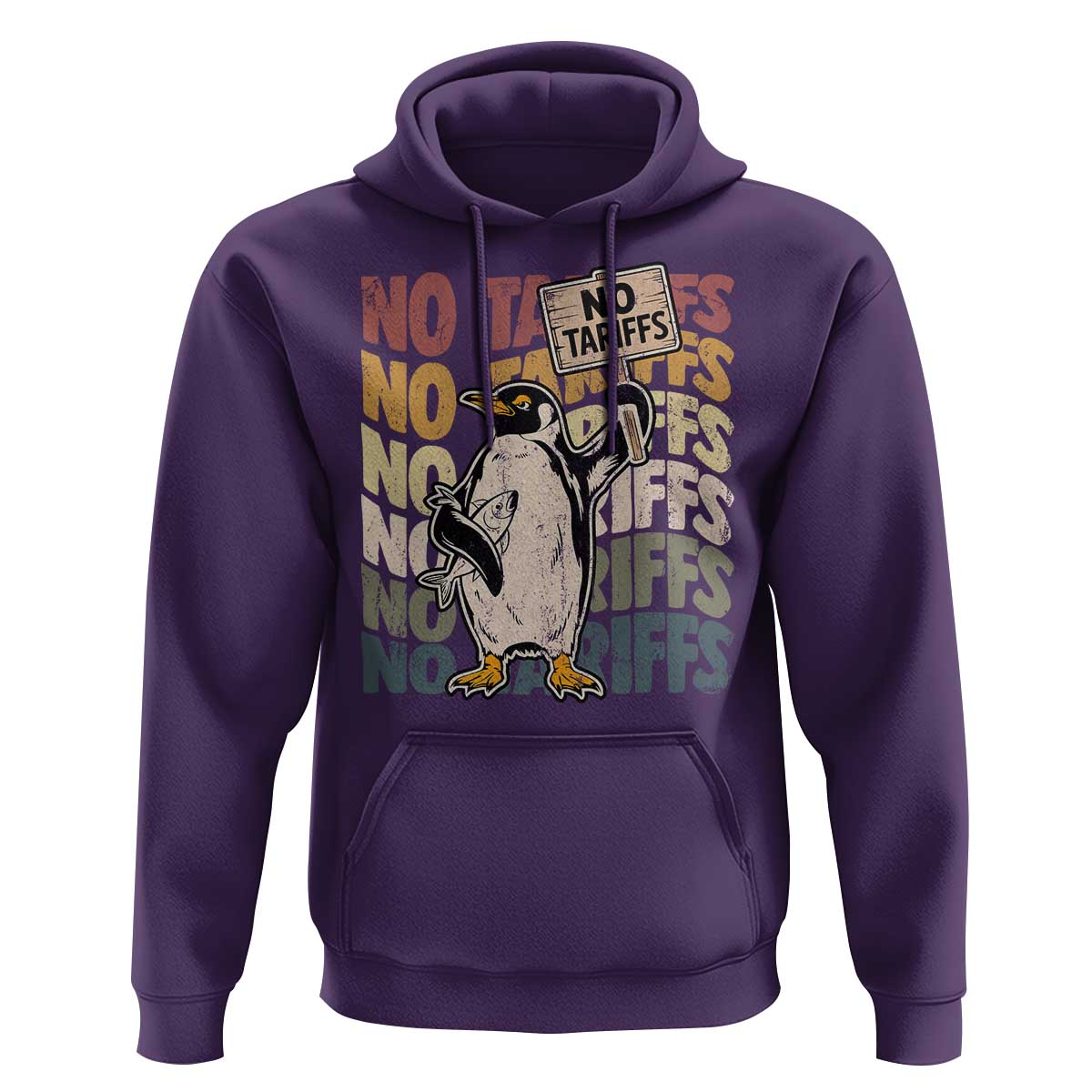Funny Resist Penguins Hoodie No Tariffs On Penguin