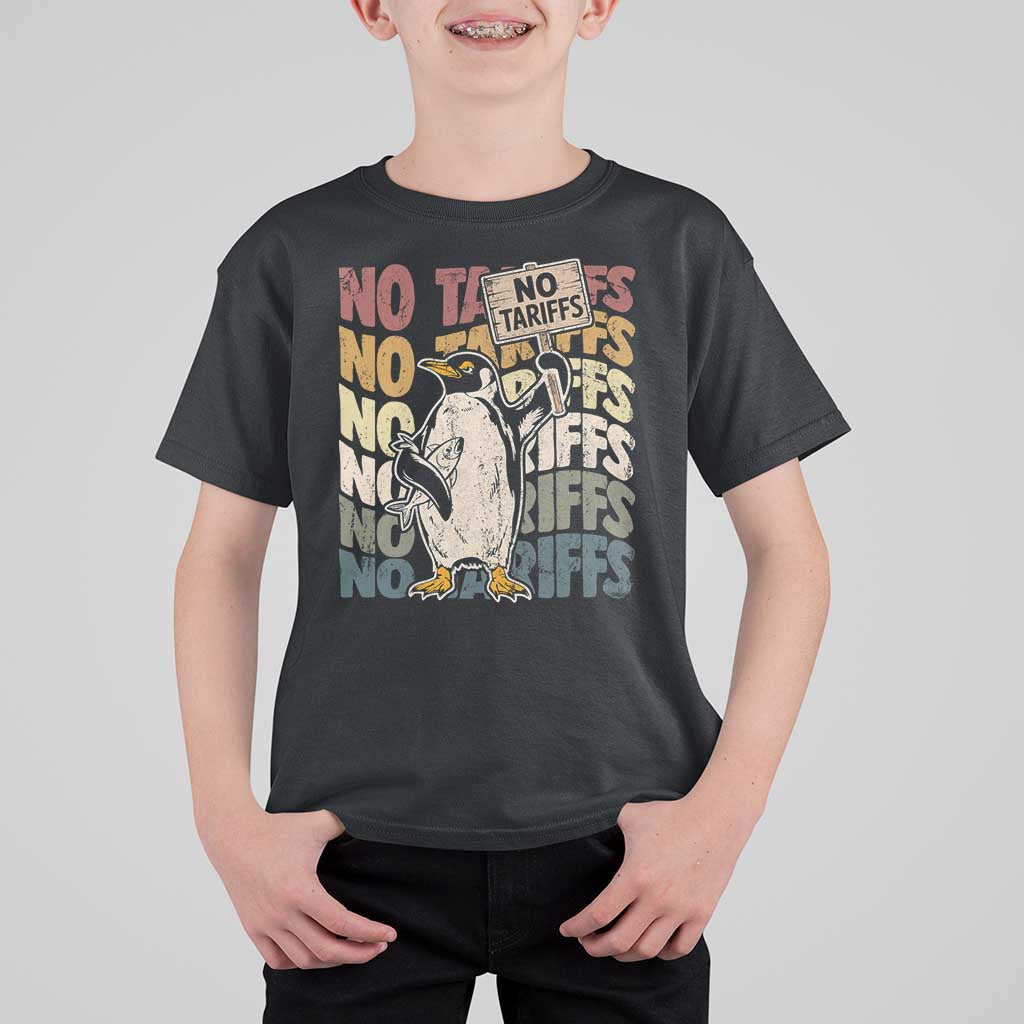 Funny Resist Penguins T Shirt For Kid No Tariffs On Penguin
