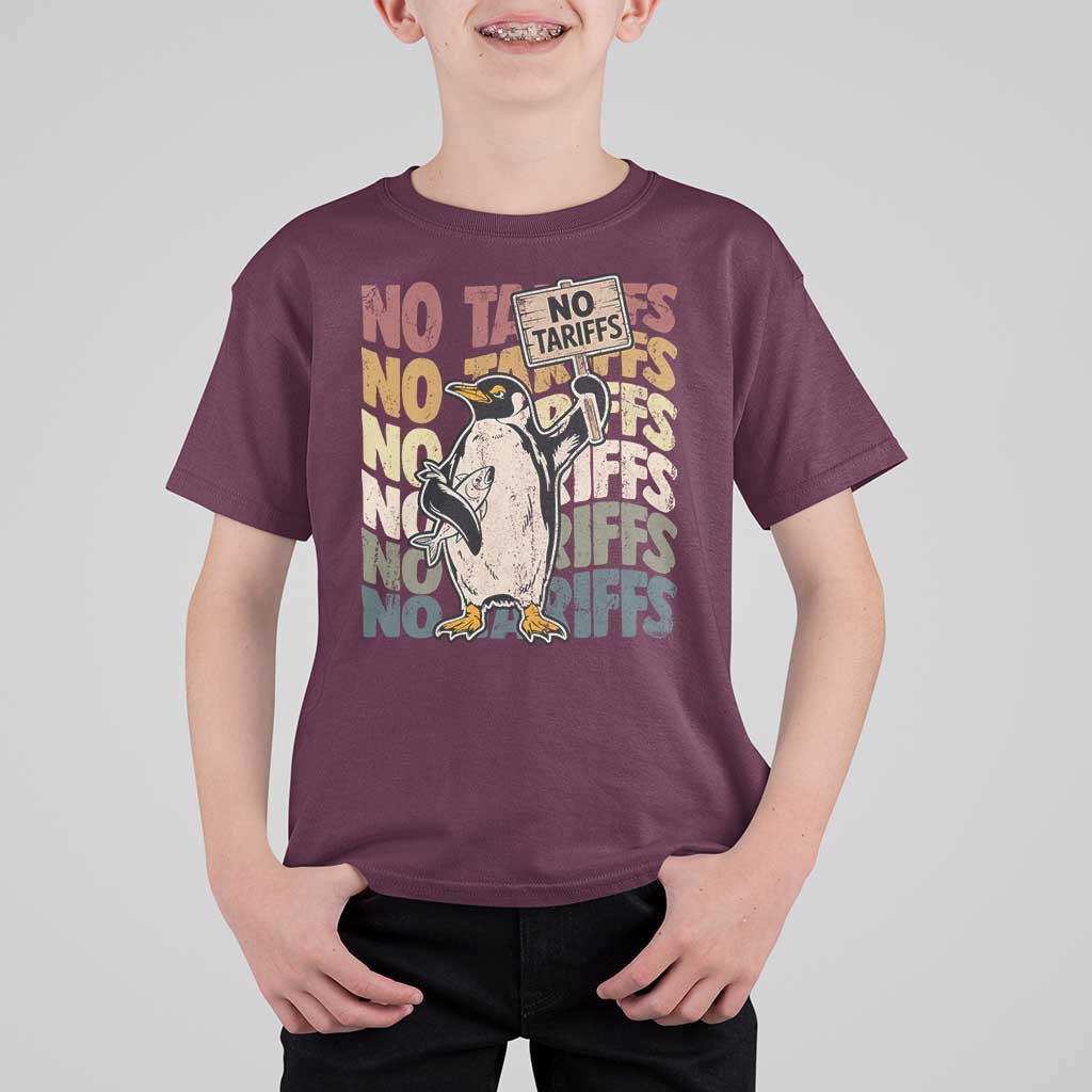 Funny Resist Penguins T Shirt For Kid No Tariffs On Penguin