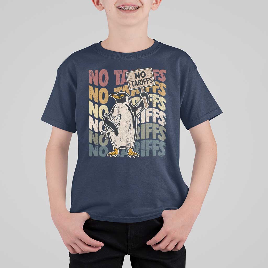 Funny Resist Penguins T Shirt For Kid No Tariffs On Penguin
