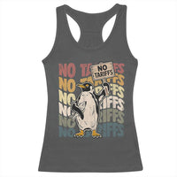 Funny Resist Penguins Racerback Tank Top No Tariffs On Penguin