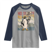 Funny Resist Penguins Raglan Shirt No Tariffs On Penguin