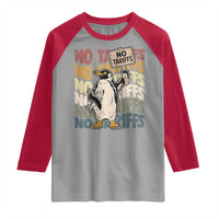 Funny Resist Penguins Raglan Shirt No Tariffs On Penguin