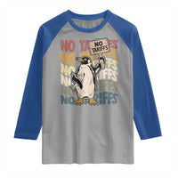 Funny Resist Penguins Raglan Shirt No Tariffs On Penguin