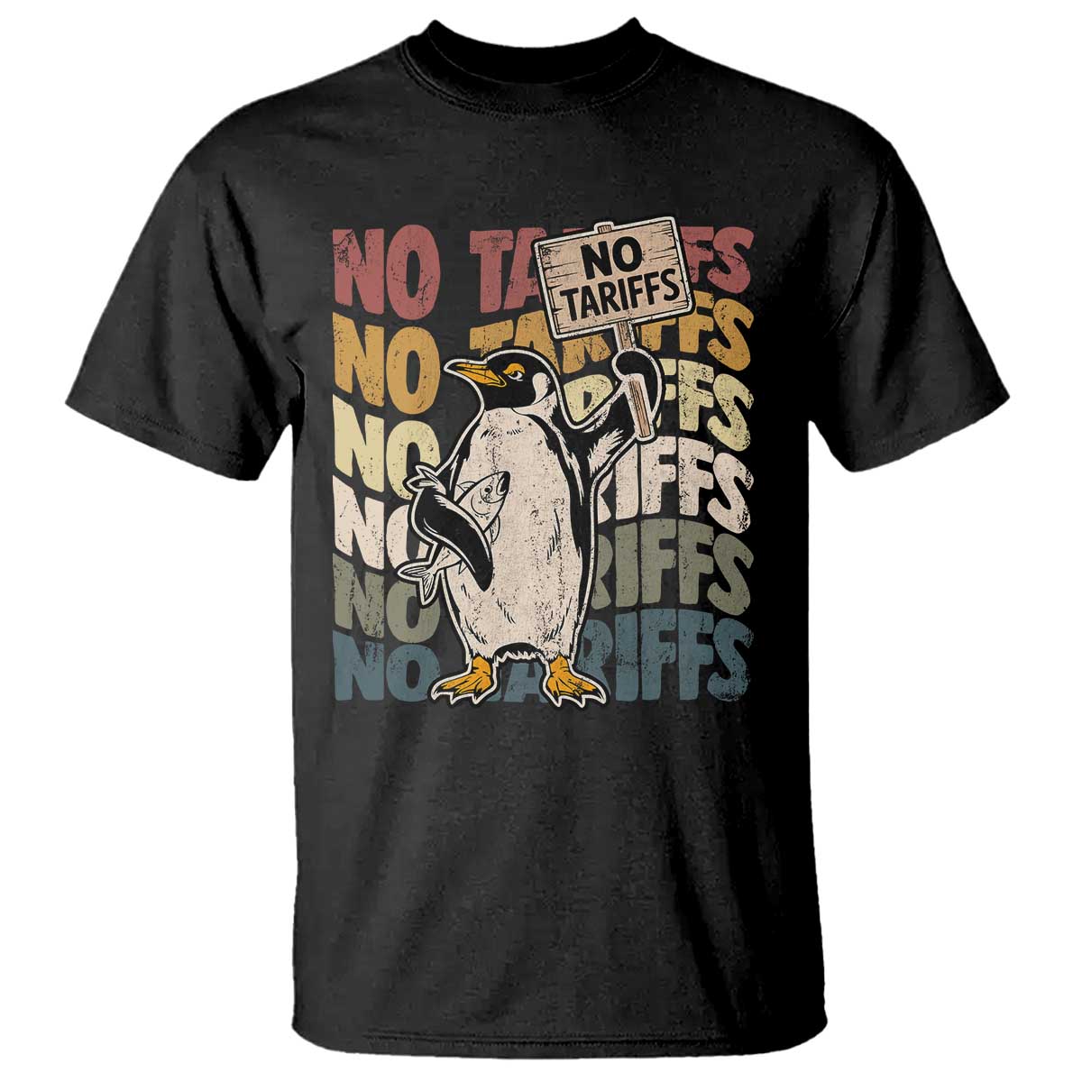 Funny Resist Penguins T Shirt No Tariffs On Penguin